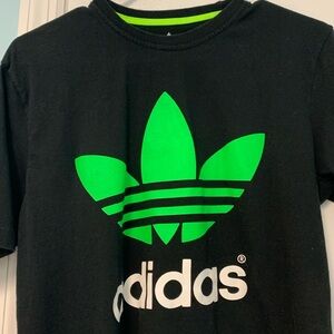 Adidas black and green shirt